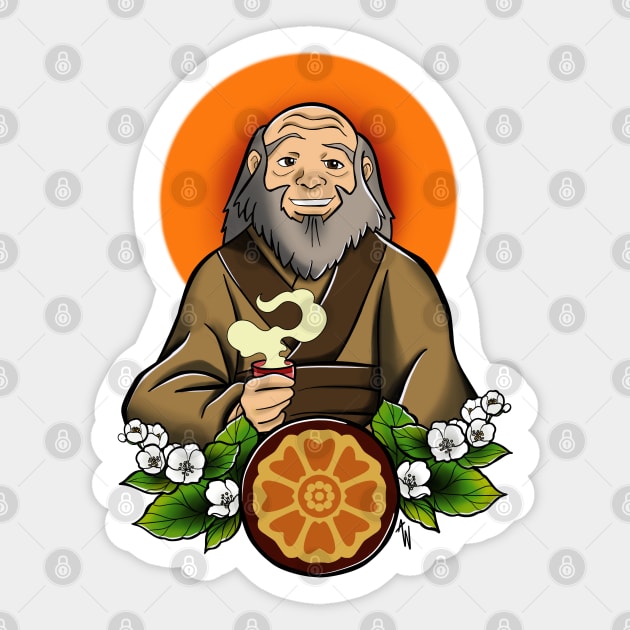 Uncle Iroh Sticker by Jurassic Ink